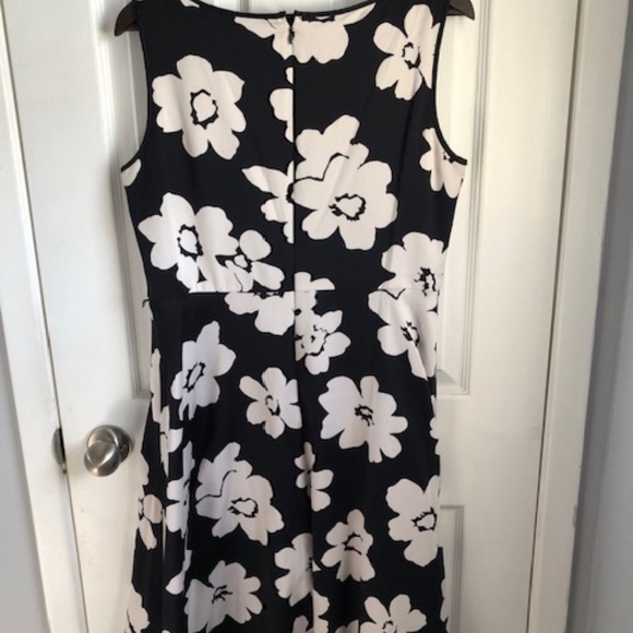 Nine West Black Dress with White Flowers - Picture 3 of 5